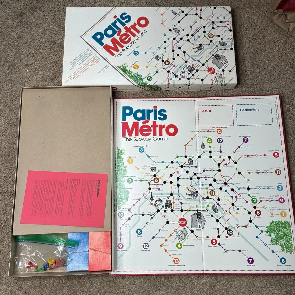 Vintage Paris Metro Board Game 1981 The Subway Game Complete RARE GAME